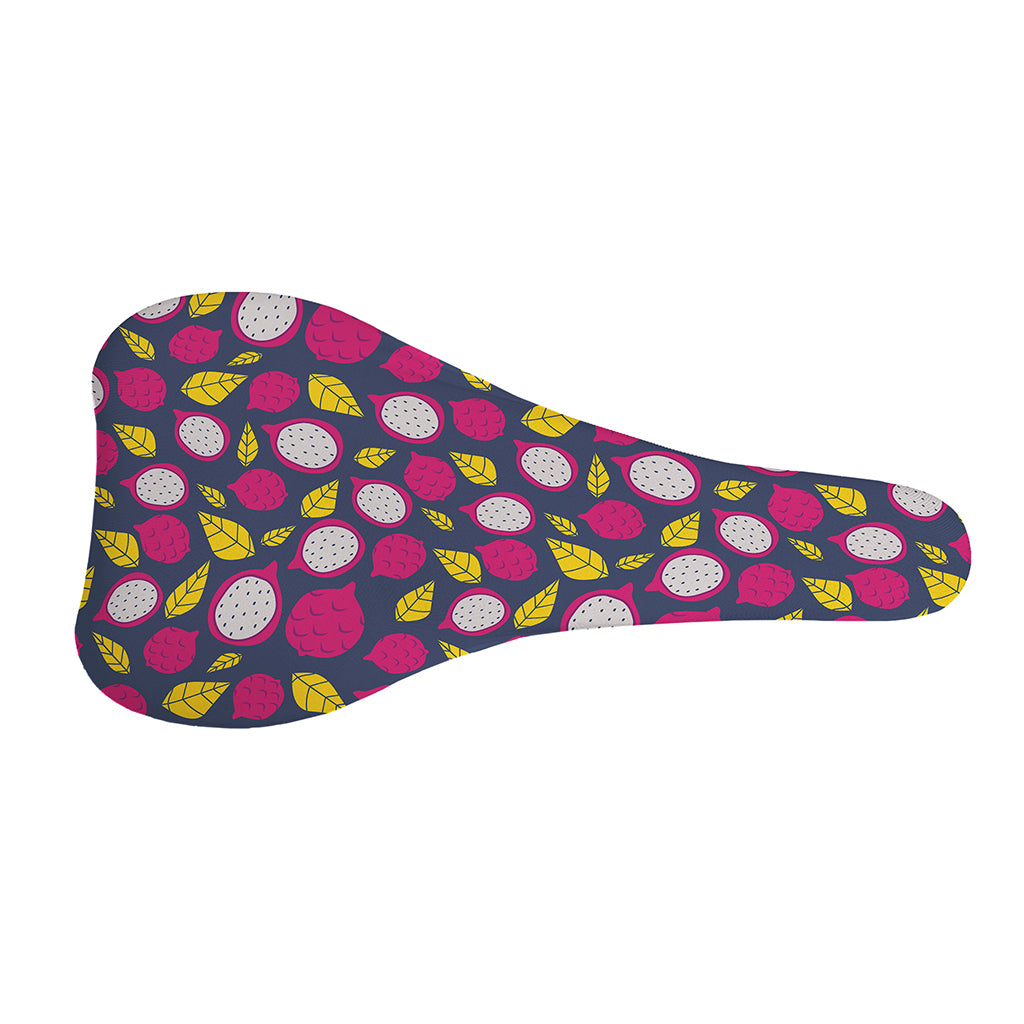Purple Pitaya Pattern Print Bicycle Seat Cover