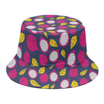 Purple Pitaya Pattern Print Bucket Hat