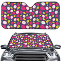 Purple Pitaya Pattern Print Car Windshield Sun Shade
