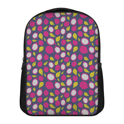 Purple Pitaya Pattern Print Casual Backpack