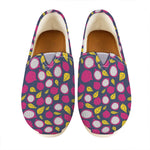 Purple Pitaya Pattern Print Casual Shoes