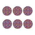 Purple Pitaya Pattern Print Coaster Set