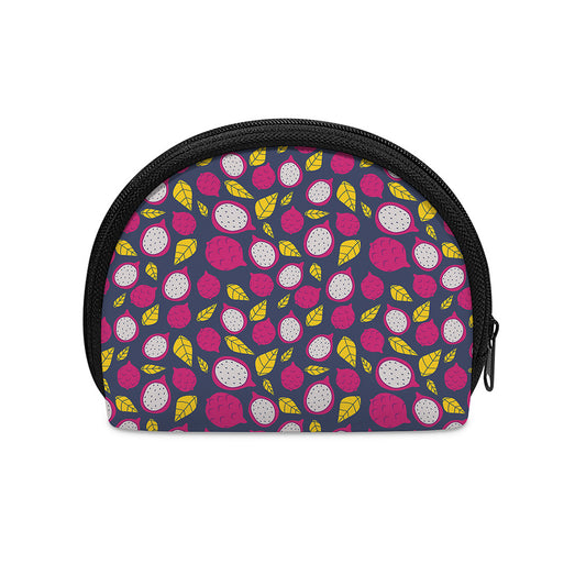 Purple Pitaya Pattern Print Coin Purse
