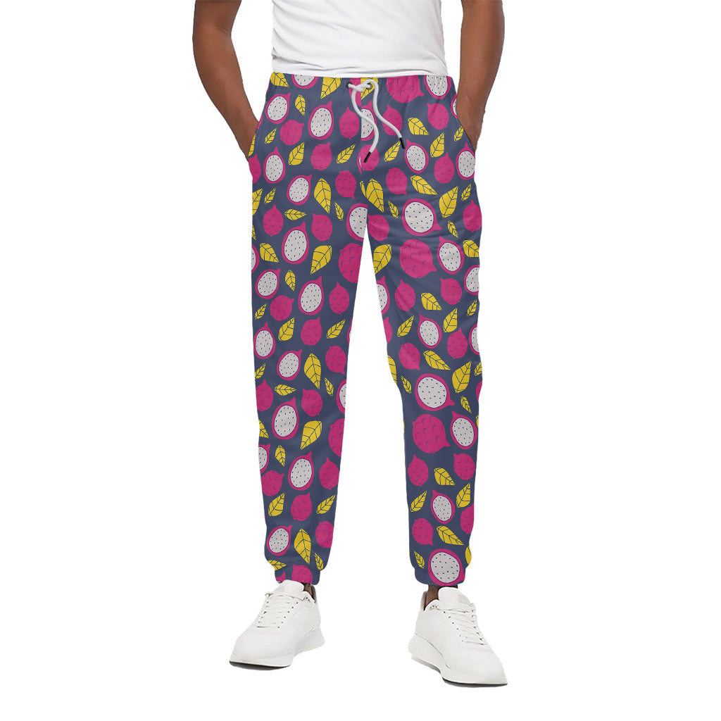 Purple Pitaya Pattern Print Cotton Pants