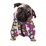 Purple Pitaya Pattern Print Dog Zip Up Hoodie