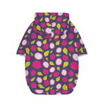 Purple Pitaya Pattern Print Dog Zip Up Hoodie