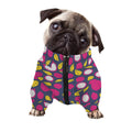 Purple Pitaya Pattern Print Dog Zip Up Jacket