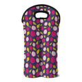 Purple Pitaya Pattern Print Double Neoprene Wine Tote