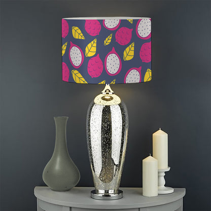 Purple Pitaya Pattern Print Drum Lamp Shade