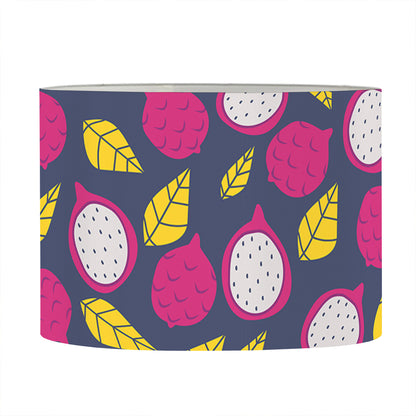 Purple Pitaya Pattern Print Drum Lamp Shade