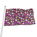 Purple Pitaya Pattern Print Flag