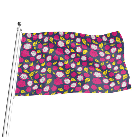 Purple Pitaya Pattern Print Flag