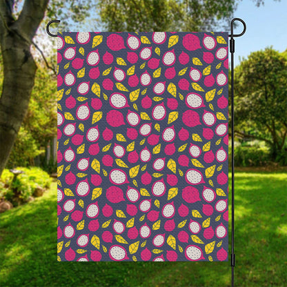 Purple Pitaya Pattern Print Garden Flag