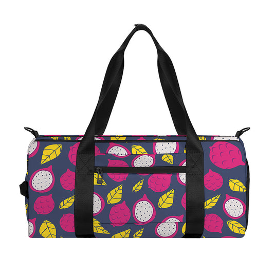 Purple Pitaya Pattern Print Gym Bag