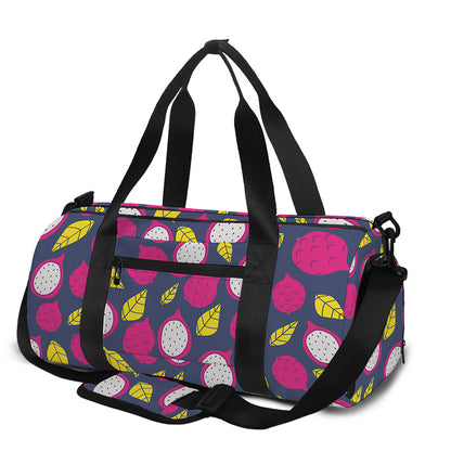 Purple Pitaya Pattern Print Gym Bag