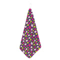 Purple Pitaya Pattern Print Hand Towel
