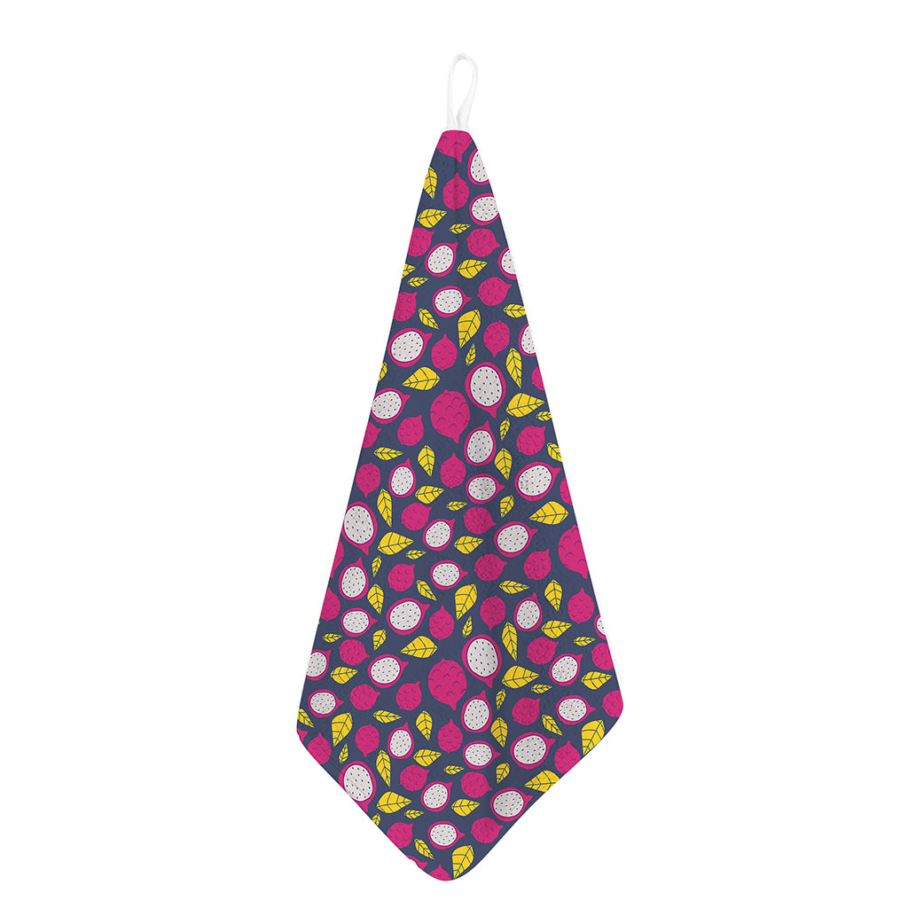 Purple Pitaya Pattern Print Hand Towel