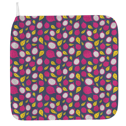 Purple Pitaya Pattern Print Hand Towel