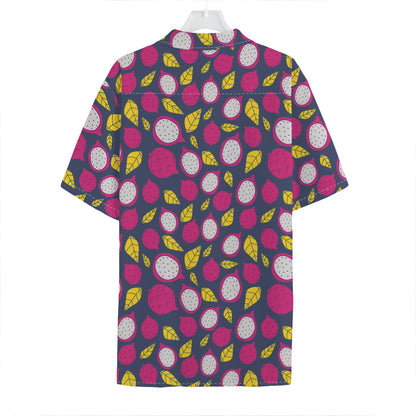 Purple Pitaya Pattern Print Hawaiian Shirt