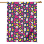Purple Pitaya Pattern Print House Flag