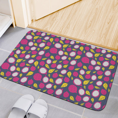 Purple Pitaya Pattern Print Indoor Door Mat