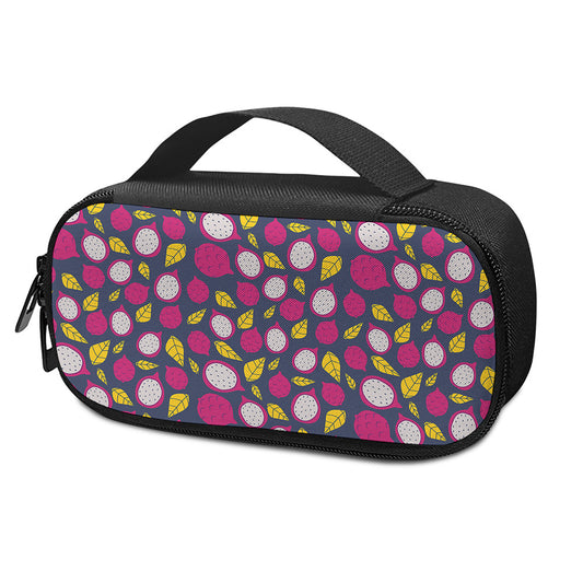 Purple Pitaya Pattern Print Insulin Cooler Travel Case