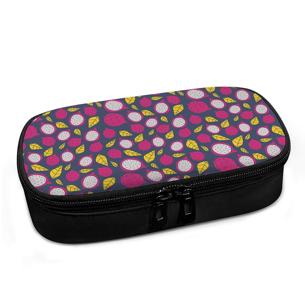 Purple Pitaya Pattern Print Insulin Cooler Travel Case