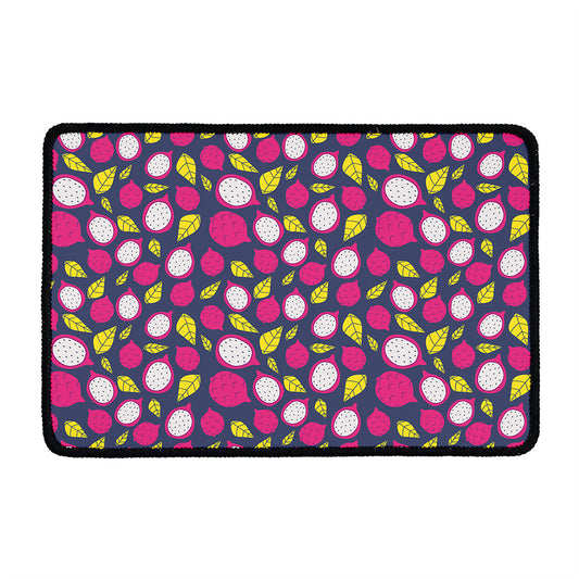Purple Pitaya Pattern Print Kitchen Mat
