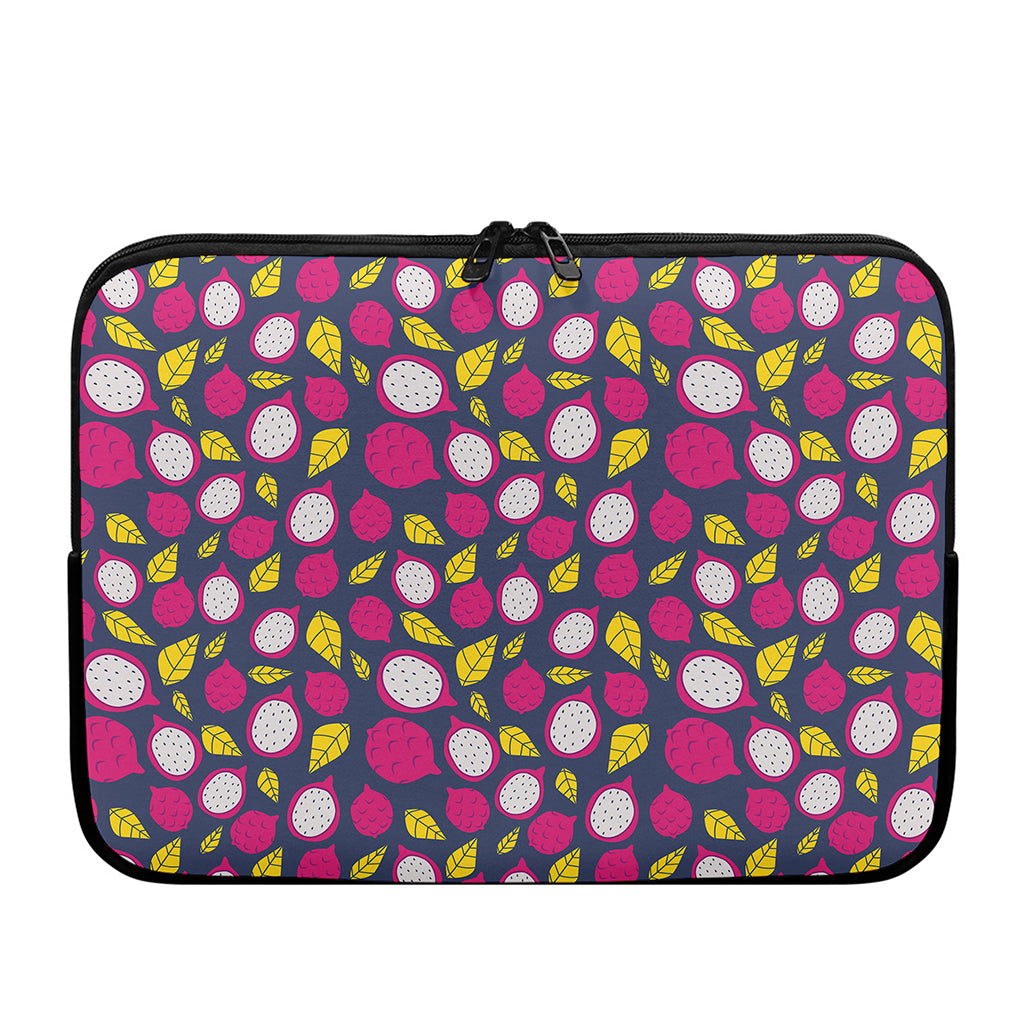 Purple Pitaya Pattern Print Laptop Sleeve