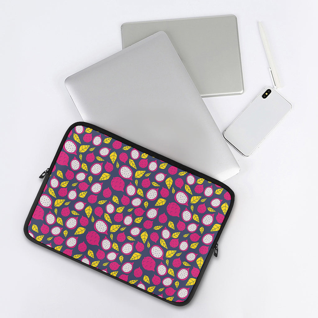 Purple Pitaya Pattern Print Laptop Sleeve