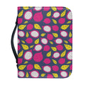 Purple Pitaya Pattern Print Leather Bible Cover