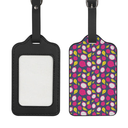 Purple Pitaya Pattern Print Luggage Tag