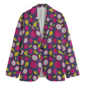 Purple Pitaya Pattern Print Men's Blazer