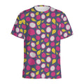 Purple Pitaya Pattern Print Men's Athletic T-Shirt