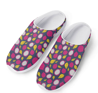 Purple Pitaya Pattern Print Mesh Casual Shoes