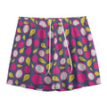 Purple Pitaya Pattern Print Mesh Shorts