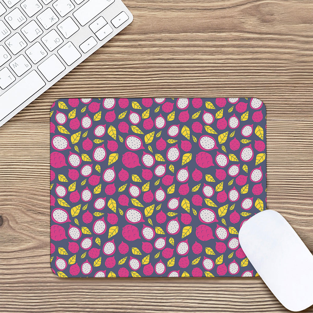 Purple Pitaya Pattern Print Mouse Pad