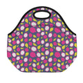 Purple Pitaya Pattern Print Neoprene Lunch Bag