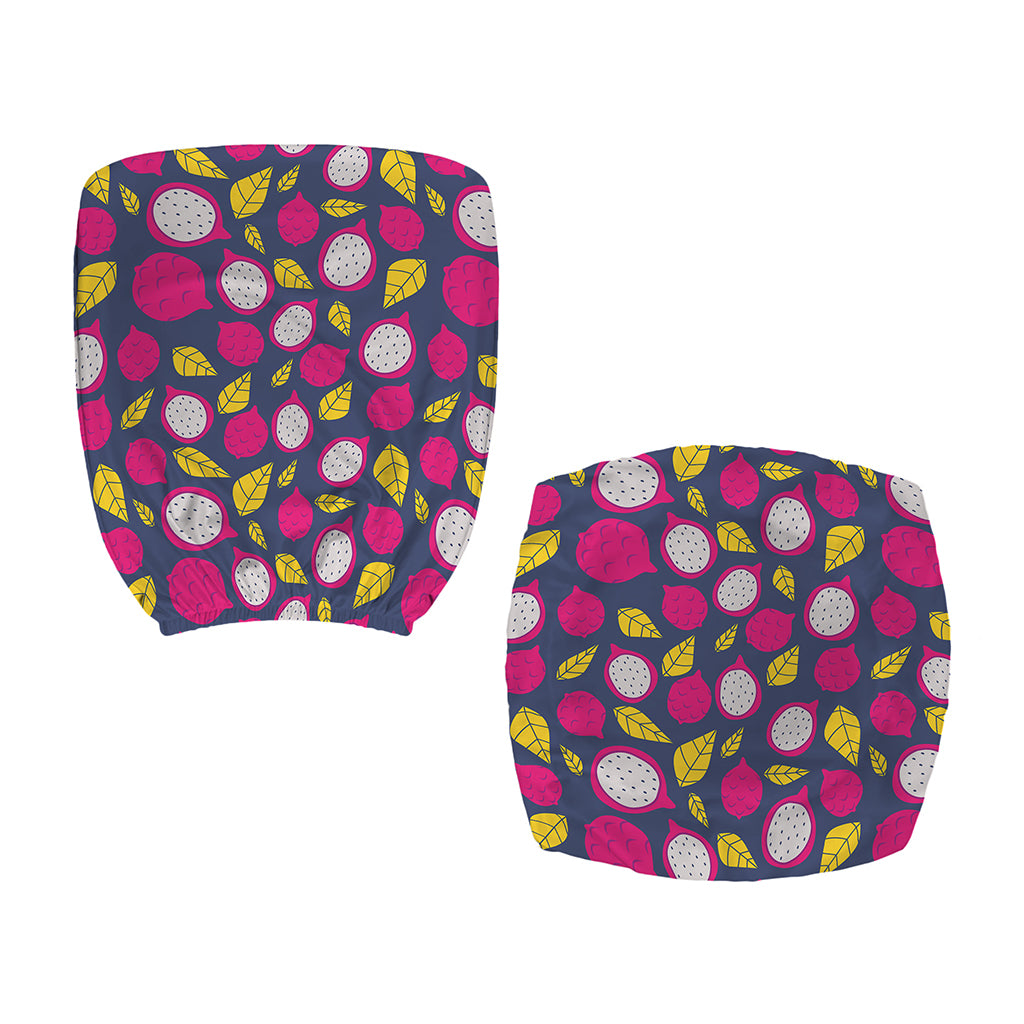 Purple Pitaya Pattern Print Office Chair Cover