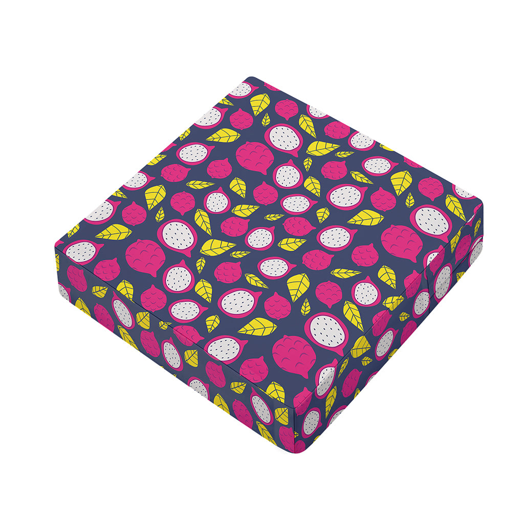 Purple Pitaya Pattern Print Outdoor Seat Cushion Cover