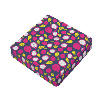 Purple Pitaya Pattern Print Outdoor Seat Cushion Cover