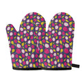 Purple Pitaya Pattern Print Oven Mitts