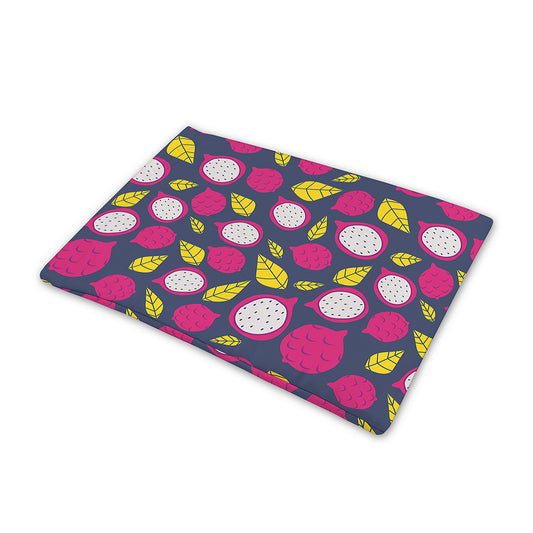 Purple Pitaya Pattern Print Pet Cooling Mat Cover