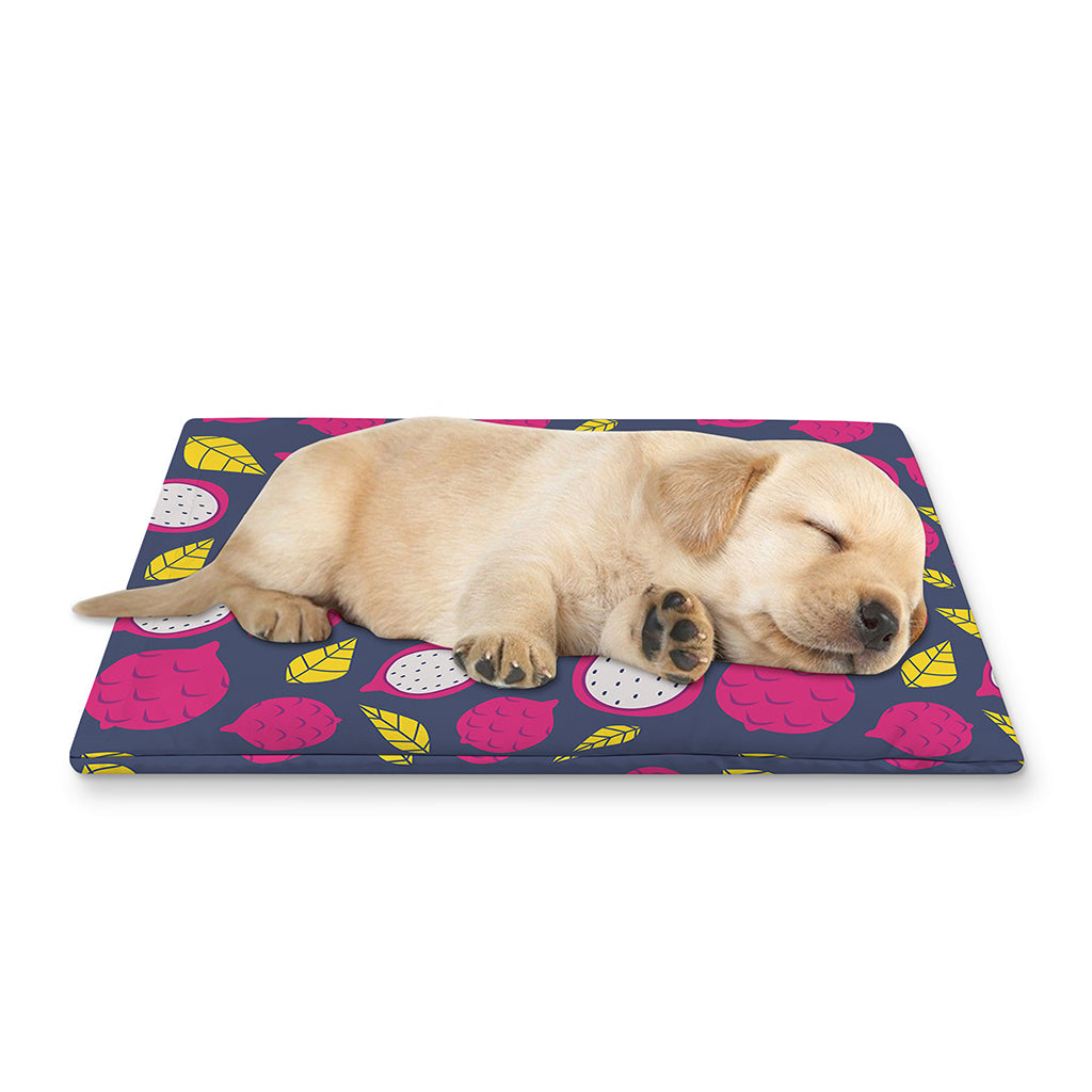 Purple Pitaya Pattern Print Pet Cooling Mat Cover