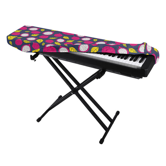 Purple Pitaya Pattern Print Piano Keyboard Cover