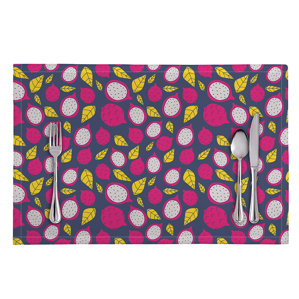 Purple Pitaya Pattern Print Placemat