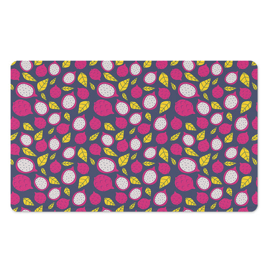 Purple Pitaya Pattern Print Polyester Doormat