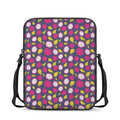 Purple Pitaya Pattern Print Rectangular Crossbody Bag