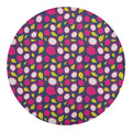 Purple Pitaya Pattern Print Round Blanket