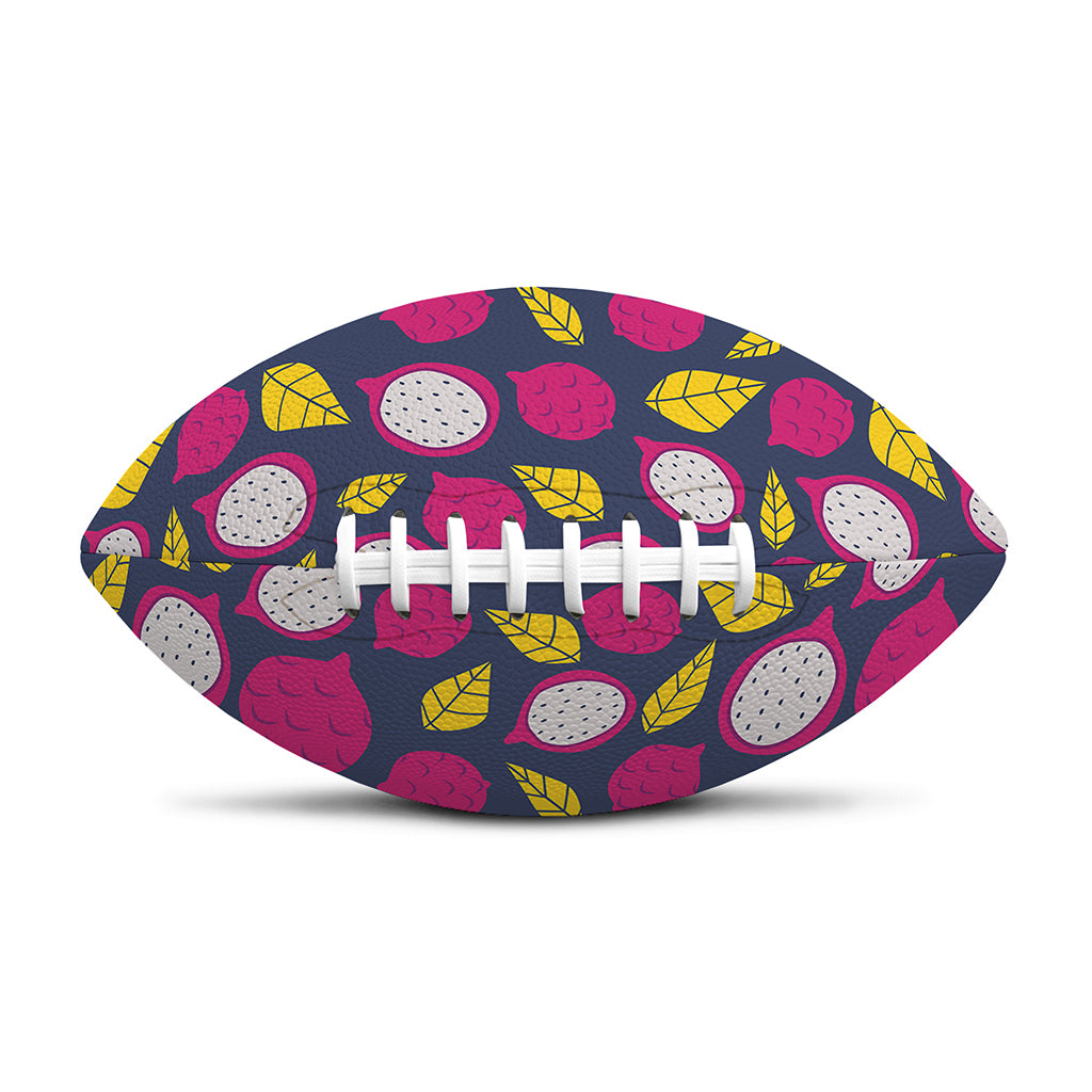 Purple Pitaya Pattern Print Rugby Ball